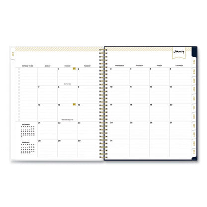 Day Designer Peyton Create-your-own Cover Weekly/monthly Planner, Floral Artwork, 11 X 8.5, Navy, 12-month (jan-dec): 2024