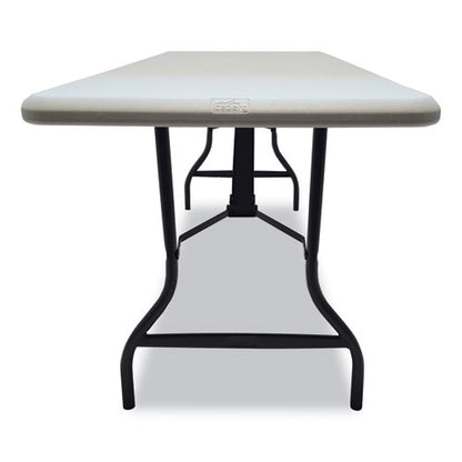 Indestructable Industrial Folding Table, Rectangular, 72" X 30" X 29", Platinum