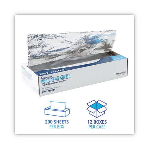 Heavy-duty Aluminum Foil Pop-up Sheets, 12 X 10.75, 200/box, 12 Boxes/carton