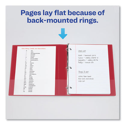 Durable Non-view Binder With Durahinge And Slant Rings, 3 Rings, 1.5" Capacity, 11 X 8.5, Red