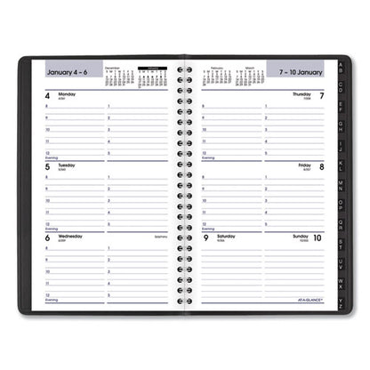 Dayminder Block Format Weekly Appointment Book, Tabbed Telephone/add Section, 8.5 X 5.5, Black, 12-month (jan To Dec): 2024