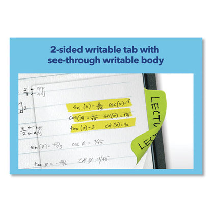 Ultra Tabs Repositionable Tabs, Standard: 2" X 1.5", 1/5-cut, Assorted Neon Colors, 48/pack