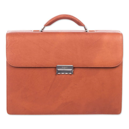 Milestone Briefcase, Fits Devices Up To 15.6", Leather, 5 X 5 X 12, Cognac