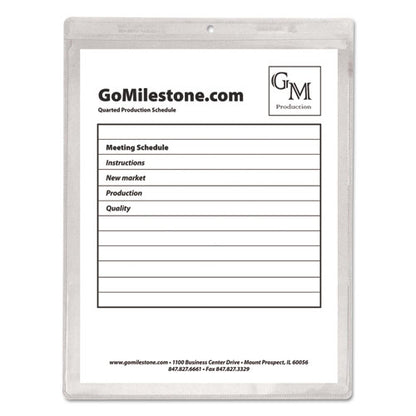 Clear Vinyl Shop Ticket Holders, Both Sides Clear, 15 Sheets, 8.5 X 11, 50/box