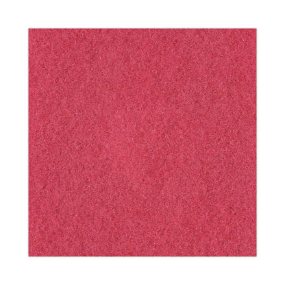 Buffing Floor Pads, 16" Diameter, Red, 5/carton