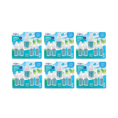 Electric Scented Oil Air Freshener Refill, Linen And Spring Breeze, 0.67 Oz Bottle, 5/pack, 6 Pack/carton