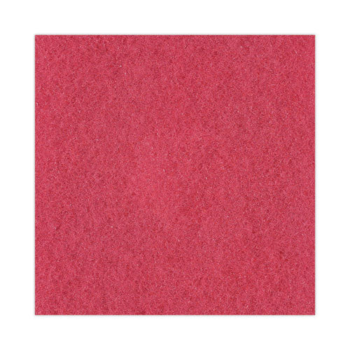 Buffing Floor Pads, 21" Diameter, Red, 5/carton