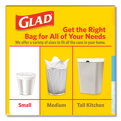 Odorshield Quick-tie Small Trash Bags, 4 Gal, 0.5 Mil, 8" X 18", White, 26 Bags/box, 6 Boxes/carton