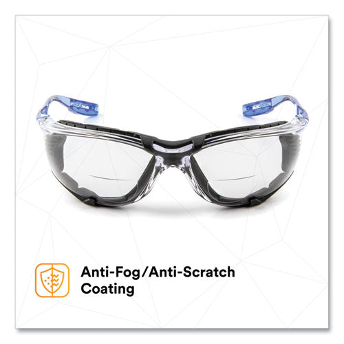 Ccs Protective Eyewear With Foam Gasket, +1.5 Diopter Strength, Blue Plastic Frame, Clear Polycarbonate Lens