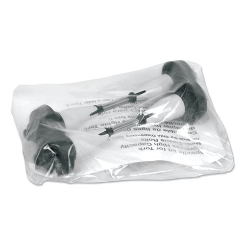 Coreless High Capacity Spindle Kit, Plastic, 3.66" Roll Size, Type C, Gray, 2 Per Kit