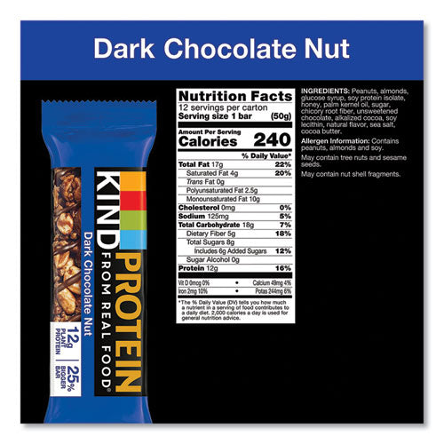 Protein Bars, Double Dark Chocolate, 1.76 Oz, 12/pack