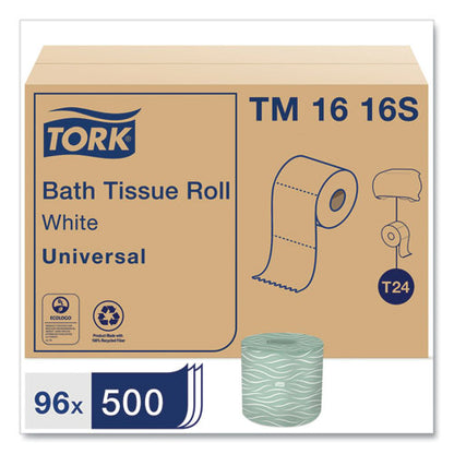 Universal Bath Tissue, Septic Safe, 2-ply, White, 500 Sheets/roll, 96 Rolls/carton