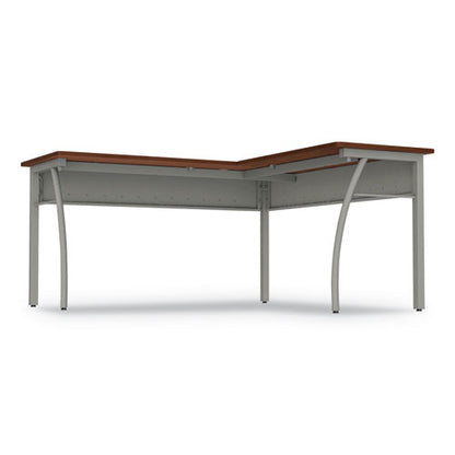 Trento Line L-shaped Desk, 59.13" X 59.13" X 29.5", Cherry