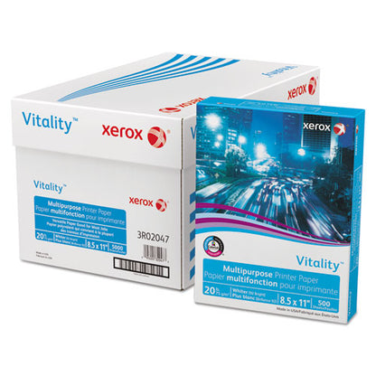 Vitality Multipurpose Print Paper, 92 Bright, 20 Lb Bond Weight, 8.5 X 11, White, 500/ream, 10 Reams/ct, 40 Cartons/pallet