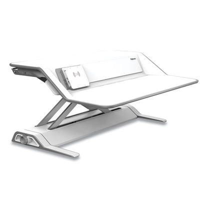 Lotus Dx Sit-stand Workstation, 32.75" X 24.25" X 5.5" To 22.5", White