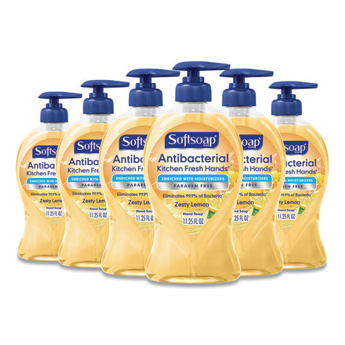 Antibacterial Hand Soap, Citrus, 11.25 Oz Pump Bottle, 6/carton