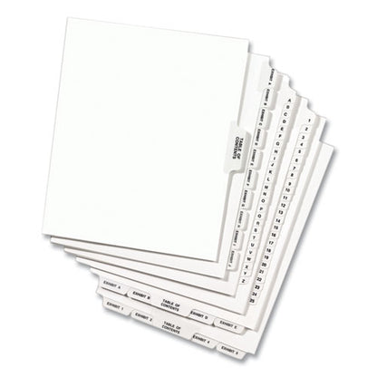 Preprinted Legal Exhibit Side Tab Index Dividers, Avery Style, 26-tab, O, 11 X 8.5, White, 25/pack, (1415)