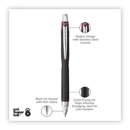 Jetstream Retractable Hybrid Gel Pen, 1 Mm, Assorted Ink And Barrel Colors, 5/pack