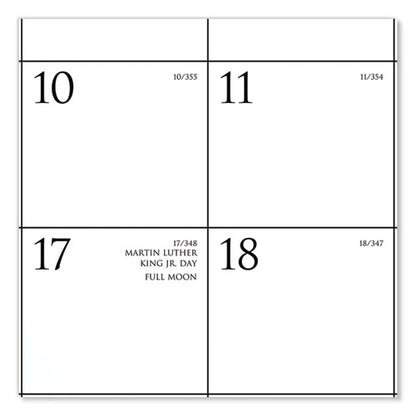 Business Monthly Wall Calendar, 15 X 12, White/black Sheets, 12-month (jan To Dec): 2024