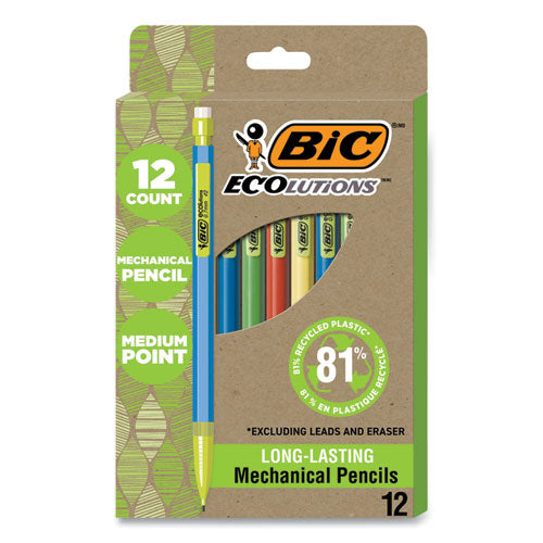 Revolution Mechanical Pencil, 0.7 Mm, Hb (#2), Black Lead, Assorted Barrel Colors, 12/pack
