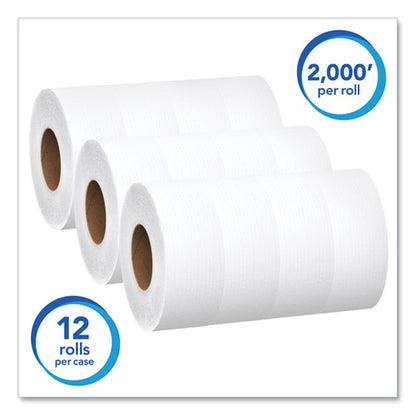 Essential Jrt Jumbo Roll Bathroom Tissue, Septic Safe, 1-ply, White, 3.55" X 2,000 Ft, 12 Rolls/carton