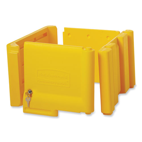 Locking Cabinet, For Rubbermaid Commercial Cleaning Carts, Yellow