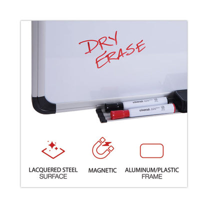 Magnetic Steel Dry Erase Marker Board, 36 X 24, White Surface, Aluminum/plastic Frame