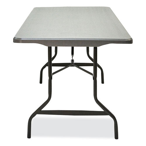 Indestructable Commercial Folding Table, Rectangular, 72" X 30" X 29", Charcoal Top, Charcoal Base/legs