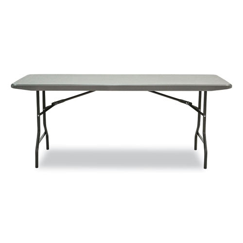 Indestructable Commercial Folding Table, Rectangular, 72" X 30" X 29", Charcoal Top, Charcoal Base/legs