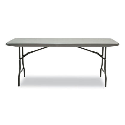 Indestructable Commercial Folding Table, Rectangular, 72" X 30" X 29", Charcoal Top, Charcoal Base/legs
