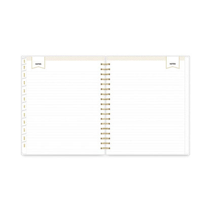 Day Designer Daily/monthly Frosted Planner, Rugby Stripe Artwork, 10 X 8, Black/white Cover, 12-month (july-june): 2023-2024