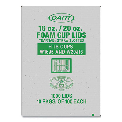 Lids For Foam Cups And Containers, Fits 16 Oz, 20 Oz Cups, Translucent, 1,000/carton