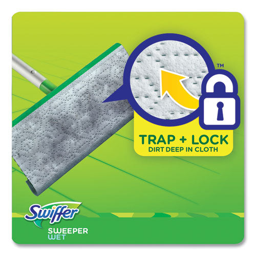 Sweeper Trap + Lock Wet Mop Cloth, 8 X 10, White, Open Window Scent, 38/pack
