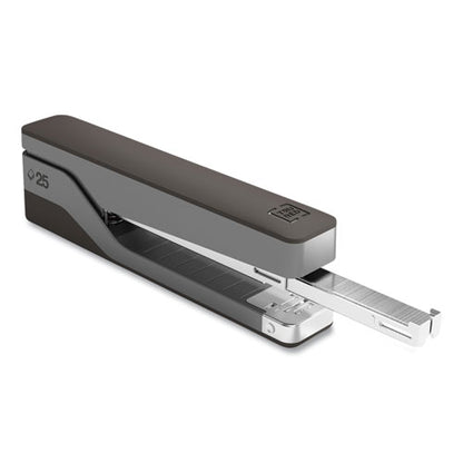 Desktop Aluminum Full Strip Stapler, 25-sheet Capacity, Gray/black