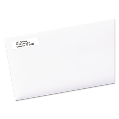 White Address Labels W/ Sure Feed Technology For Laser Printers, Laser Printers, 0.5 X 1.75, White, 80/sheet, 250 Sheets/box