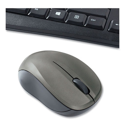 Silent Wireless Mouse And Keyboard, 2.4 Ghz Frequency/32.8 Ft Wireless Range, Black