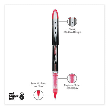 Vision Elite Hybrid Gel Pen, Stick, Extra-fine 0.5 Mm, Red Ink, Black/red/clear Barrel