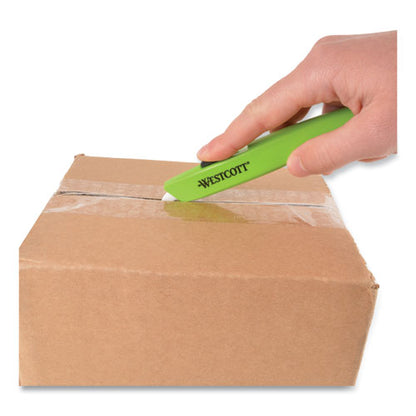 Safety Ceramic Blade Box Cutter, 0.5" Blade, 6.15" Plastic Handle, Green