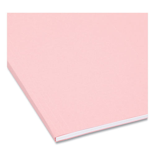 Colored Hanging File Folders With 1/5 Cut Tabs, Letter Size, 1/5-cut Tabs, Pink, 25/box