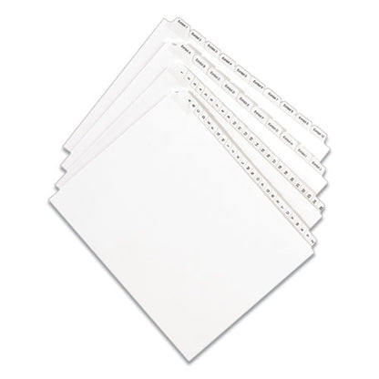 Preprinted Legal Exhibit Side Tab Index Dividers, Allstate Style, 26-tab, X, 11 X 8.5, White, 25/pack