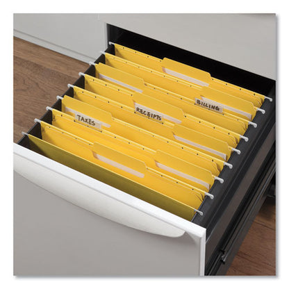 Deluxe Reinforced Top Tab Fastener Folders, 0.75" Expansion, 2 Fasteners, Letter Size, Yellow Exterior, 50/box