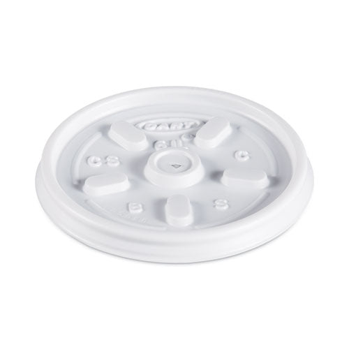 Plastic Lids For Foam Containers, Vented, Fits 3.5-6 Oz, White, 100/pack, 10 Packs/carton