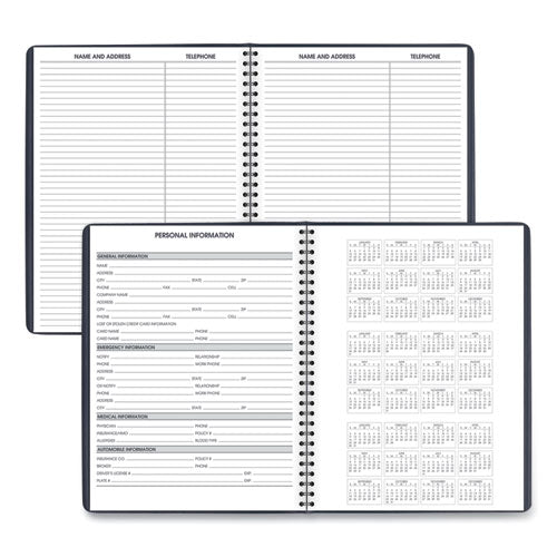 Weekly Appointment Book, 11 X 8.25, Navy Cover, 13-month (jan To Jan): 2024 To 2025