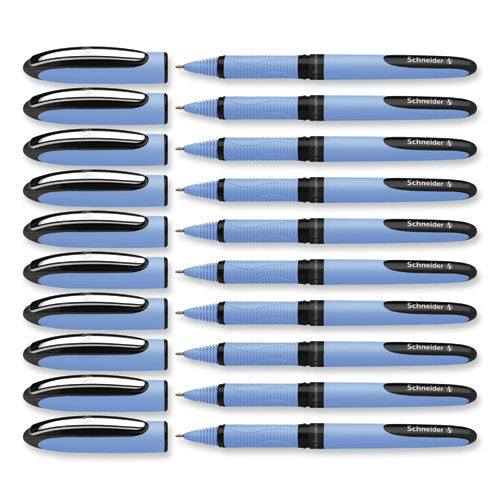 One Hybrid N Roller Ball Pen, Stick, Fine 0.5 Mm, Black Ink, Blue Barrel, 10/box