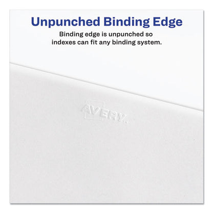 Preprinted Legal Exhibit Side Tab Index Dividers, Avery Style, 25-tab, 26 To 50, 11 X 8.5, White, 1 Set, (1331)