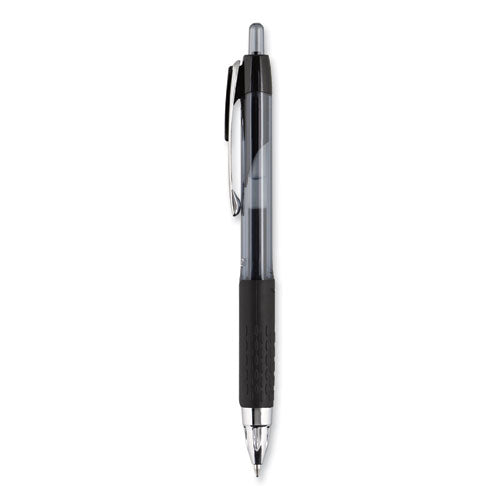 207 Signo Gel Ultra Micro Gel Pen, Retractable, Extra-fine 0.38 Mm, Black Ink, Clear/black Barrel