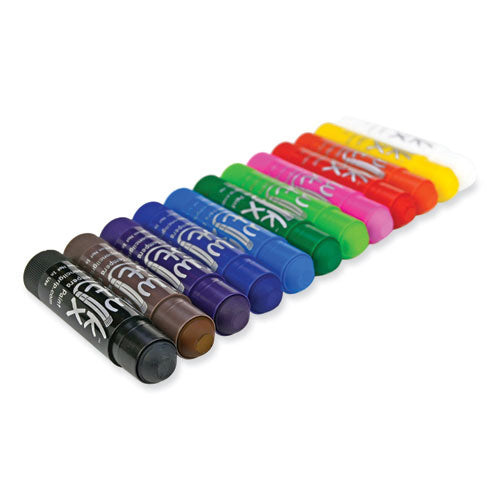 Kwik Stix Solid Tempera Paint Sticks, Metallic Colors, 6 per Pack, 6 Packs