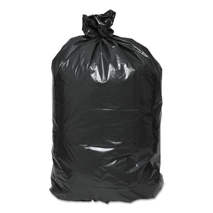 Linear Low Density Recycled Can Liners, 45 Gal, 1.25 Mil, 40" X 46", Black, 10 Bags/roll, 10 Rolls/carton