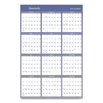 Vertical/horizontal Erasable Quarterly/monthly Wall Planner, 32 X 48, 12-month (jan To Dec): 2024