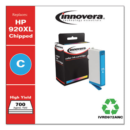 Remanufactured Cyan High-yield Ink, Replacement For 920xl (cd972an), 700 Page-yield